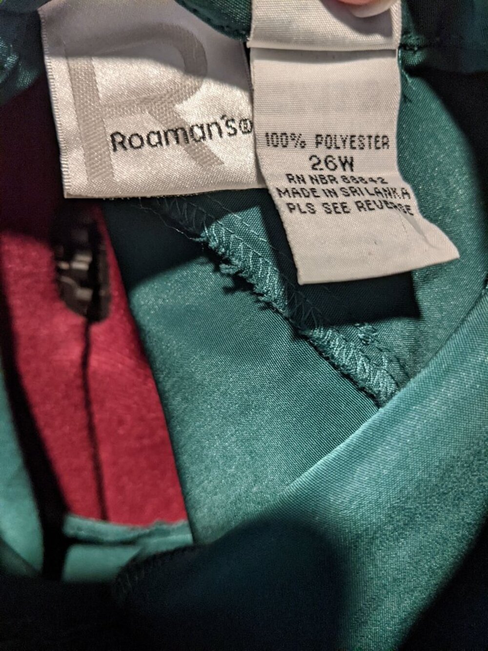Roaman’s Dark Green Mandarin Collar Tunic / Jacket – 26W – NWT (No Tag) - Picture 9 of 9